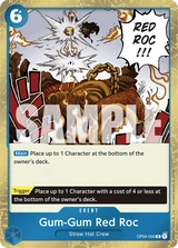 Variant art for Gum-Gum Red Roc (OP04-056_p1)