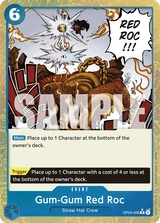 Variant art for Gum-Gum Red Roc (OP04-056_p3)