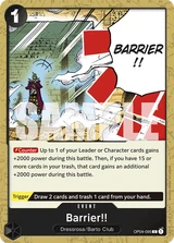 Card art for Barrier!! (OP04-095_p1)