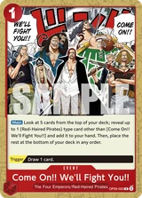 Card art for Come On!! We&#39;ll Fight You!! (OP09-020_r1)