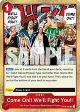 Card art for Come On!! We&#39;ll Fight You!! (OP09-020_r2)