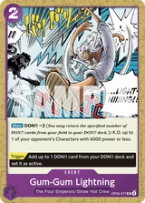 Card art for Gum-Gum Lightning (OP09-077_r1)