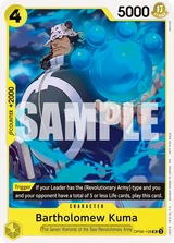 Card art for Bartholomew Kuma (OP09-108_p1)