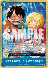 Card art for Let&#39;s Crash This Wedding!!! (OP11-060_p1)