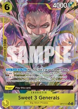 Card art for Sweet 3 Generals (OP17-114_p1)