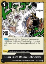 Card art for Gum-Gum Rhino Schneider (OP10-097)