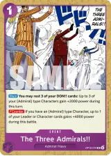 Card art for The Three Admirals!! (OP16-076)