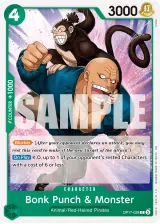 Card art for Bonk Punch &amp; Monster (OP17-028)