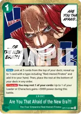 Card art for Are You That Afraid of the New Era?!! (OP17-037)